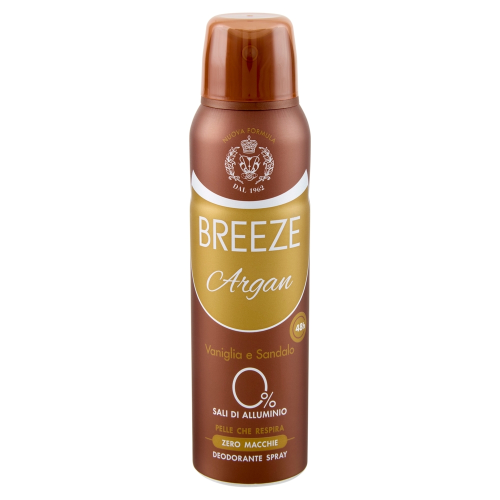 Breeze Argan Vaniglia e Sandalo Deodorante Spray 150 mL